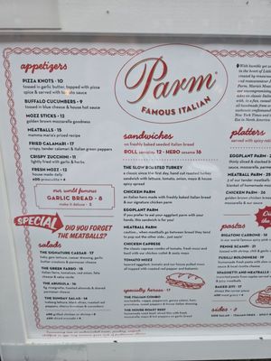 Menu photo 7 Parm Upper West Side New York, NY Menu photo 7 Parm Upper West Side New York, NY