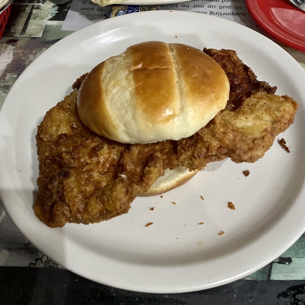 Ozark Cafe - Breaded pork tenderloin - American Near Me - Jasper, Arkansas