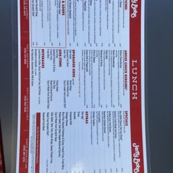Lunch menu - January 2023