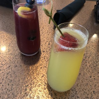 Another Broken Egg Cafe - Blueberry specialty mimosa and orange juice mimosa - Breakfast & Brunch Near Me - Dunwoody, Georgia