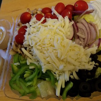 D'Allesandro's Pizza - A salad that has ingredients which match up with amount of lettuce. Very generous portions. - Pizza Near Me - Greenville, South Carolina D'Allesandro's Pizza - A salad that has ingredients which match up with amount of lettuce. Very generous portions. - Pizza Near Me - Greenville, South Carolina