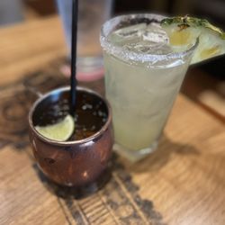 BJ's Restaurant & Brewhouse - American Mule & Twisted Pineapple Margarita