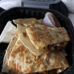 Chicken bacon siracha quesadilla