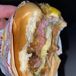 I'm not sure how such a thin burger can be undercooked but in n out has managed to serve me a few like this