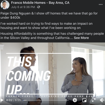 Franco Perez - Mobile Homes - Check out our recent collaboration with Paige Nguyen on what you can get in the Bay Area for under $400k! - Real Estate Agents Near Me - San Jose, California Franco Perez - Mobile Homes - Check out our recent collaboration with Paige Nguyen on what you can get in the Bay Area for under $400k! - Real Estate Agents Near Me - San Jose, California