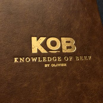 K.O.B by Olivier - Cover of menu - Steakhouses Near Me - Porto, 13 K.O.B by Olivier - Cover of menu - Steakhouses Near Me - Porto, 13