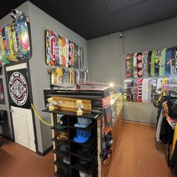 EZ Skateshop - Glass case view