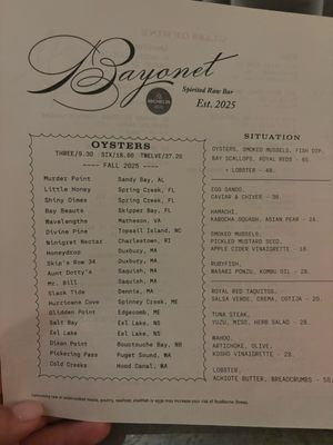 Menu photo 3 Bayonet Birmingham, AL Menu photo 3 Bayonet Birmingham, AL