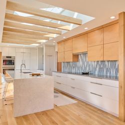 Maughan Design & Remodel - Kitchen Expansion and Remodel, Added Skylight Wells, Wrapped Beams, Hidden Pantry, Custom Alder and Composite Cabinetry, Cedar Hills