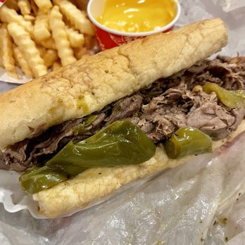 Portillo's Fort Worth - Italian Beef Sandwich with Fries and Cheese Sauce - Hot Dogs Near Me - Fort Worth, Texas