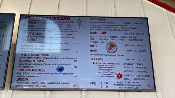 Menu photo 2 Kill Devil's Frozen Custard & Beach Fries Kill Devil Hills, NC