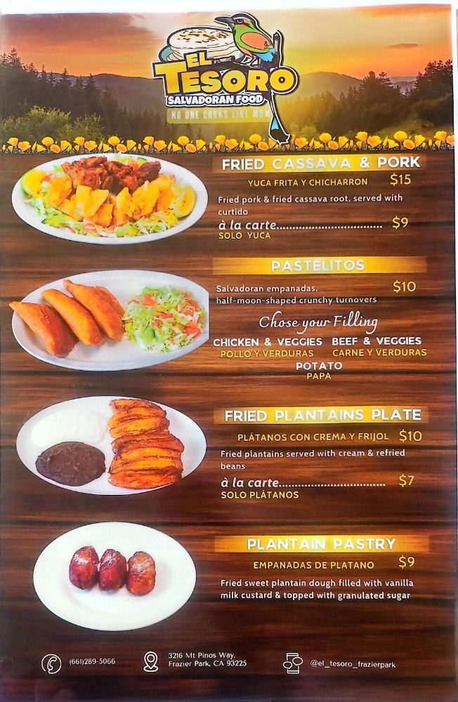 EL TESORO SALVADORAN FOOD 3216 Mt Pinos Way, Frazier Park, California