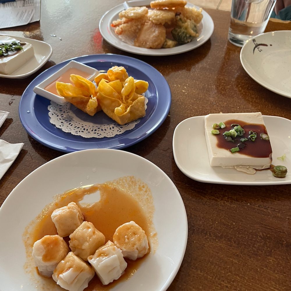 Yamato 2 - shrimp shuman, crab rangoons, assorted tempura, cold tofu, lotus roots - Japanese Near Me - Boston, Massachusetts