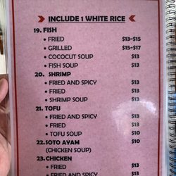 Dapur Indonesia - Menu