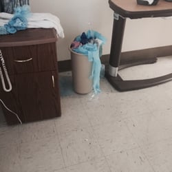Touro - Nah no need to clean a patients room after 3 days of garbage piling up.