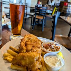 Quarter Celtic Brewpub - We split a full order of fish and chips - this is one of the split plates