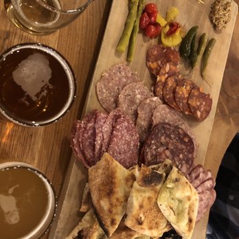 CrossRoads Brewing & Distillery - a platter of meat and cheese - Brewpubs Near Me - Prince George, British Columbia