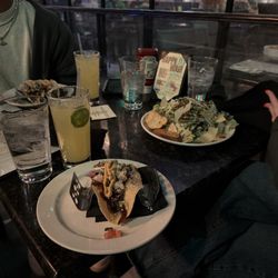 R Bar & Grill - Short rib taco, spicy marg, and Caesar salad