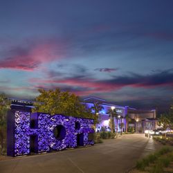 University Medical Center - UMC's main entrance at night