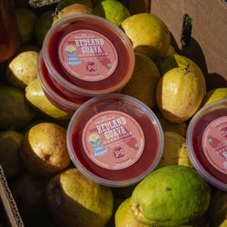 PG Tropicals - Redland Guava marmalade & fresh guava fruit at the farm. Photo: Saday Figueroa, Third Lane Studio