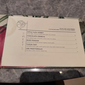Animae - Dessert Menu Feb 2025 - Asian Fusion Near Me - San Diego, California
