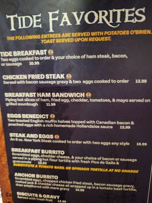 Menu photo 6 Flowing Tide Pub 5 Reno, NV