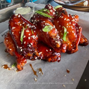 Oak and Stone - Bourbon Sticky Wings - Pizza Near Me - Naples, Florida