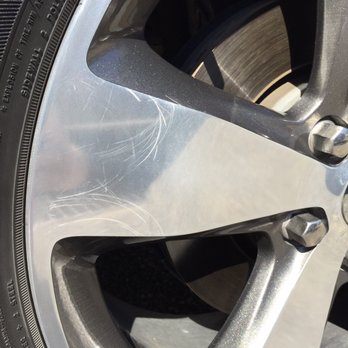 Classic Auto Spa - Each spoke has the same pattern of scratches. - Auto Detailing Near Me - Lafayette, Louisiana Classic Auto Spa - Each spoke has the same pattern of scratches. - Auto Detailing Near Me - Lafayette, Louisiana