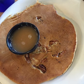 Eggs Up Grill - Sweet potatoes and pecan pancake, with cinnamon infused maple syrup! You got to try this one - Breakfast & Brunch Near Me - Myrtle Beach, South Carolina