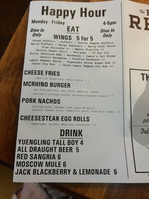 Menu photo 2 The Blind Rhino Milford, CT