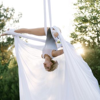 Fit2Fly - White silks with white costume. Perfect setting for a wedding! - Aerial Fitness Near Me - Suwanee, Georgia Fit2Fly - White silks with white costume. Perfect setting for a wedding! - Aerial Fitness Near Me - Suwanee, Georgia