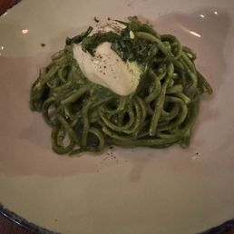 Burrata basil linguine