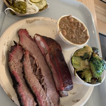 Little Miss BBQ - Two meat plate. Brisket and pork rib(s). - Barbeque Near Me - Phoenix, Arizona Little Miss BBQ - Two meat plate. Brisket and pork rib(s). - Barbeque Near Me - Phoenix, Arizona