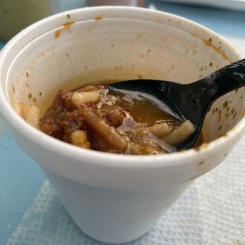 Los Famosos Tacos - Complimentary spicy fideo so good - Mexican Near Me - San Antonio, Texas