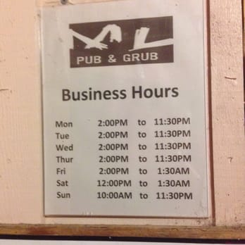 Manzanita Lighthouse Pub & Grub - The hours that Yelp has are incorrect. This is the sign they have posted at the front door. - Sports Bars Near Me - Nehalem, Oregon Manzanita Lighthouse Pub & Grub - The hours that Yelp has are incorrect. This is the sign they have posted at the front door. - Sports Bars Near Me - Nehalem, Oregon