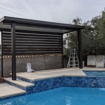Princess Patios - Smaller patio cover with privacy wall. - Patio Coverings Near Me Princess Patios - Smaller patio cover with privacy wall. - Patio Coverings Near Me