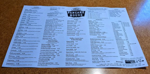 Menu photo 4 Uncle John's Pancake House Toledo, OH Menu photo 4 Uncle John's Pancake House Toledo, OH