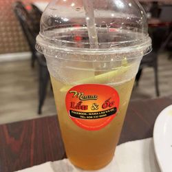 Mama Lau va Oc - Tra dao cam sa (peach iced tea with orange and lemongrass)