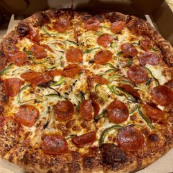 Speedy Hot Pizza - Pepperoni, onion and pepper