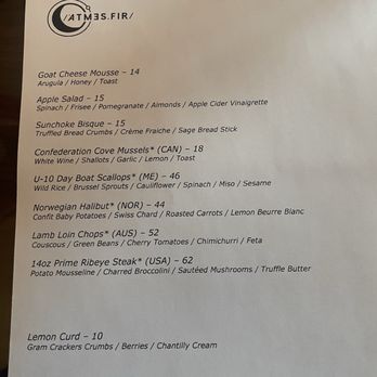 Atmesfir - Menu - New American Near Me - Prescott, Arizona