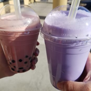 Yocrepe - Strawberry milk tea with boba and taro milk tea with taro pudding - Bubble Tea Near Me - Claremont, California Yocrepe - Strawberry milk tea with boba and taro milk tea with taro pudding - Bubble Tea Near Me - Claremont, California