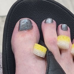 DC Nail Spa - Right foot, big toe. He cut me once during the pedicure.