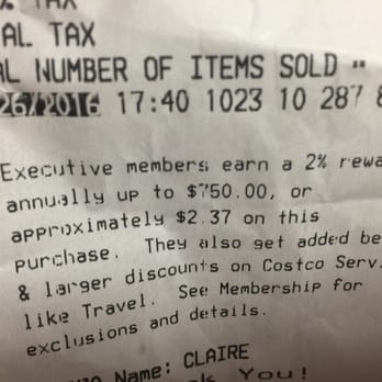 Costco - Receipt proving that he chicken was bought at this store today - Wholesale Stores Near Me - Miami, Florida