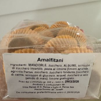 Pasticceria Pansa Andrea - Almond cookies - Patisserie/Cake Shop Near Me - Amalfi, SA Pasticceria Pansa Andrea - Almond cookies - Patisserie/Cake Shop Near Me - Amalfi, SA
