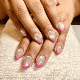 #cateye #frenchtip #nails