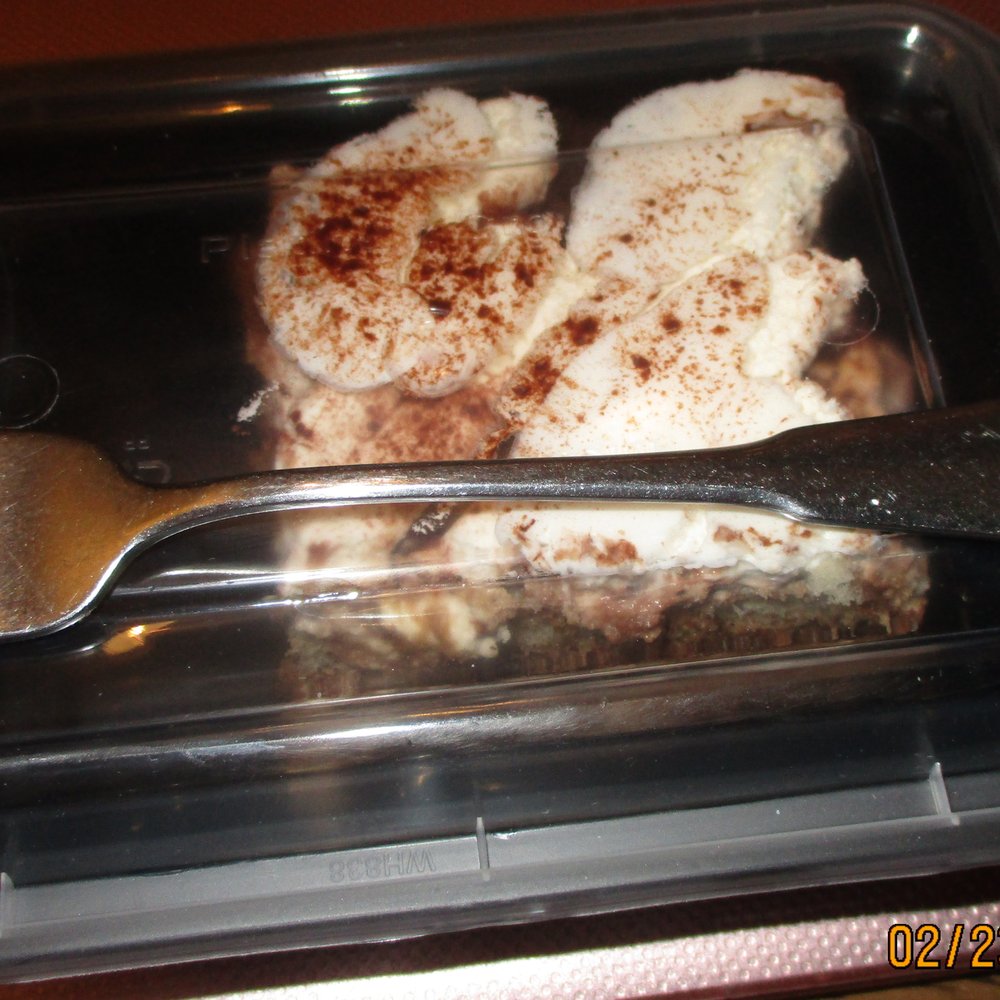 Dinamo - Dinamo: Tiramisu as packaged to go. - Seafood Near Me - Richmond, Virginia