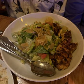 Layali Providence - Fattoush salad with grilled Chicken - Lounges Near Me - Providence, Rhode Island Layali Providence - Fattoush salad with grilled Chicken - Lounges Near Me - Providence, Rhode Island