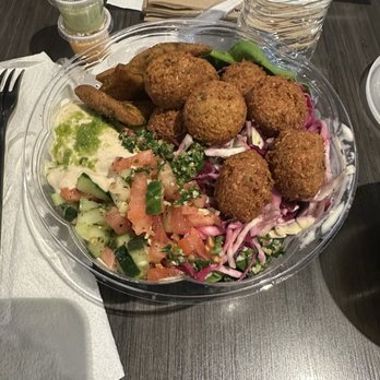 Falafel Inc - Falafel bowl with hummus added ($1 extra). - Salad Near Me - Bethesda, Maryland Falafel Inc - Falafel bowl with hummus added ($1 extra). - Salad Near Me - Bethesda, Maryland