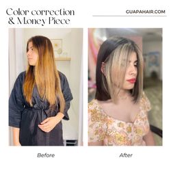Guapa Hair - Color correction & Money Piece Orlando
