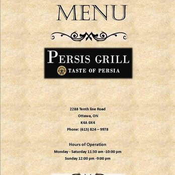 Persis Grill - Persian/Iranian Near Me - Ottawa, Ontario